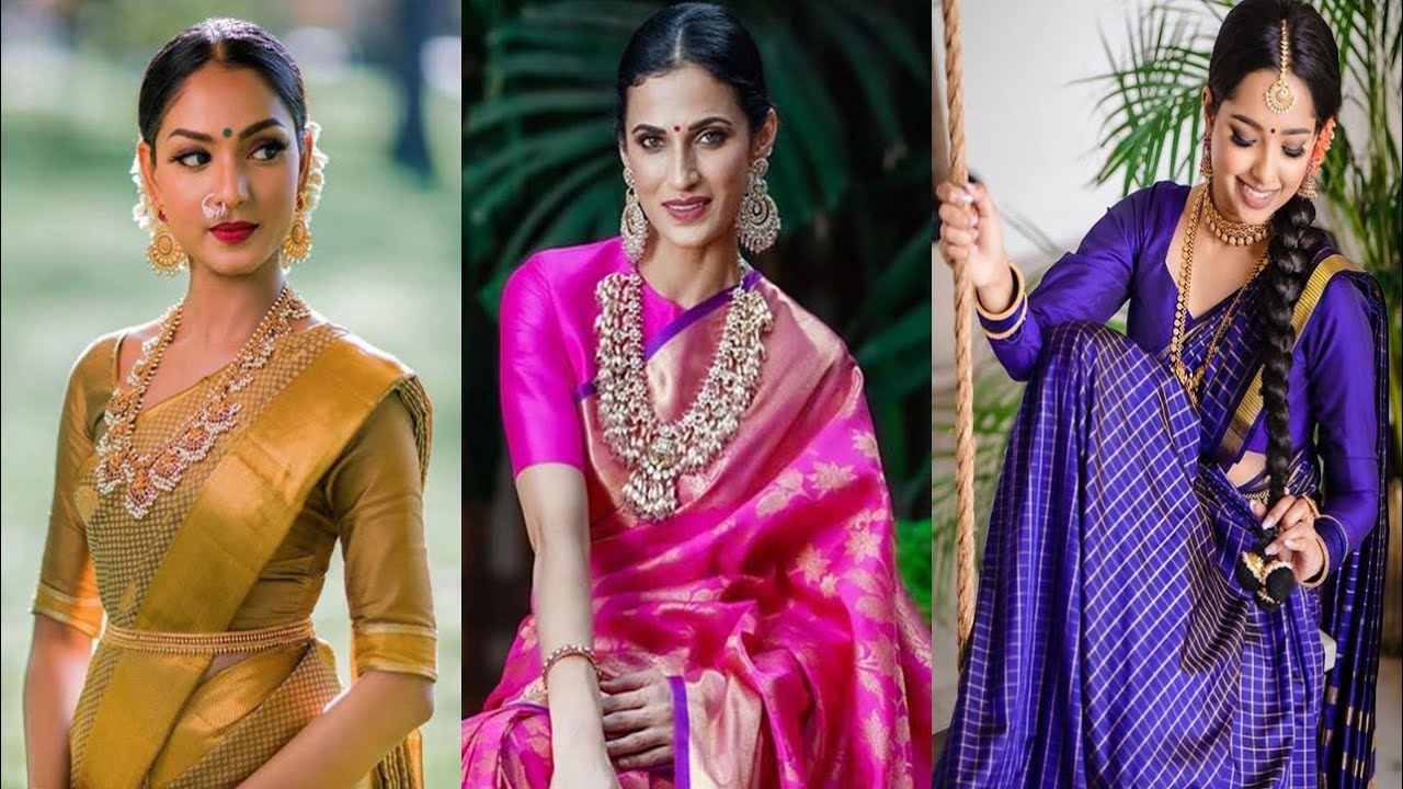 silk saree blouse designs front and back – Joshindia