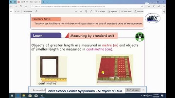 Rotary Club of Ambattur Class 2nd Maths Measurement Part 4 Standard Unit