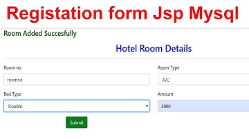 Registation form Jsp mysql