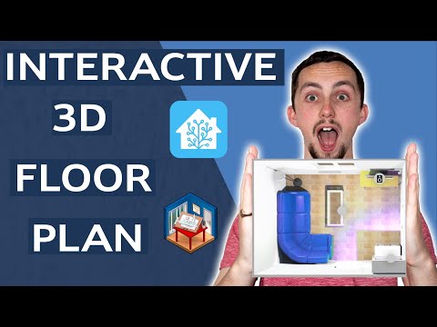 Interactive 3D floor plan with colour syncing lights using SweetHome 3D