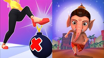 Little Ganesh Run vs Tippy Toe 3D - Android,ios Gameplay update All Levels Game EP1