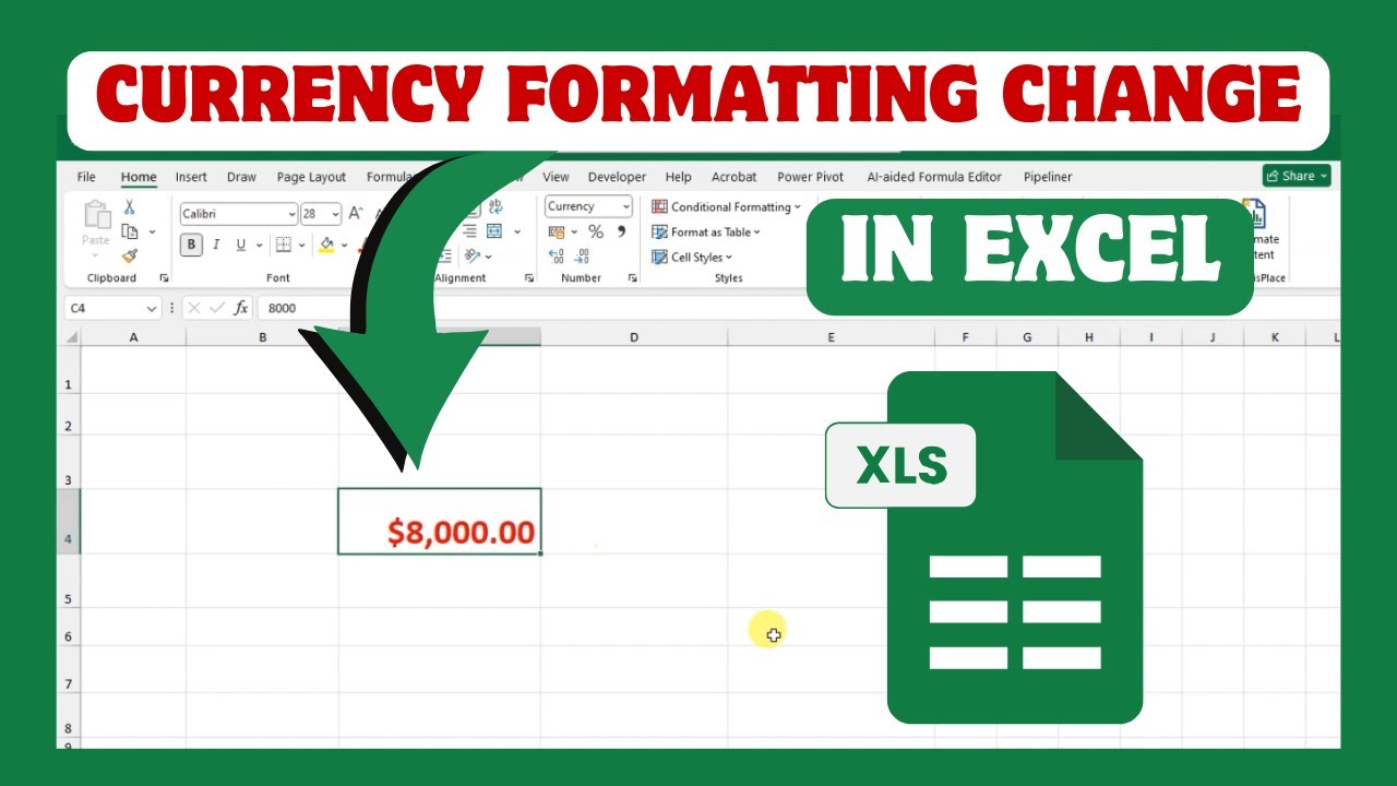 How to change currency format in excel | Format Currency Like a Pro ...
