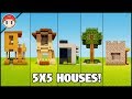 5 Minecraft 5x5 Houses! - Easy Tutorial (You Can Build)