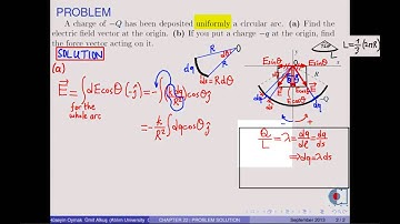 chapter 22   problem 04   electric field   circular arc