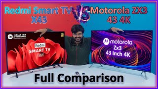 Redmi Smart TV X43 VS Motorola ZX3 || Best 43 INCH TV Under ₹30000 || SIDE by Side Comparison 