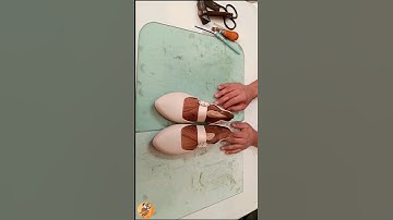 Making HANDMADE Beautiful Women Ballet shoe 👟👟 #leathercraft #diy #handmadeshoes #shoemaking #sandal