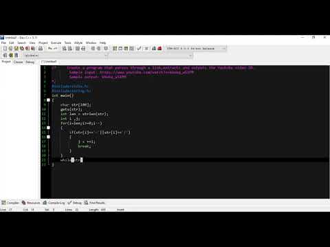 YouTube link finder solution using C || sololearn