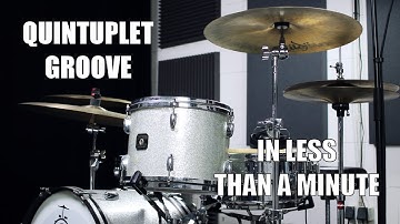 Quintuplet Groove in less than a Minute  - Daily Drum Lesson