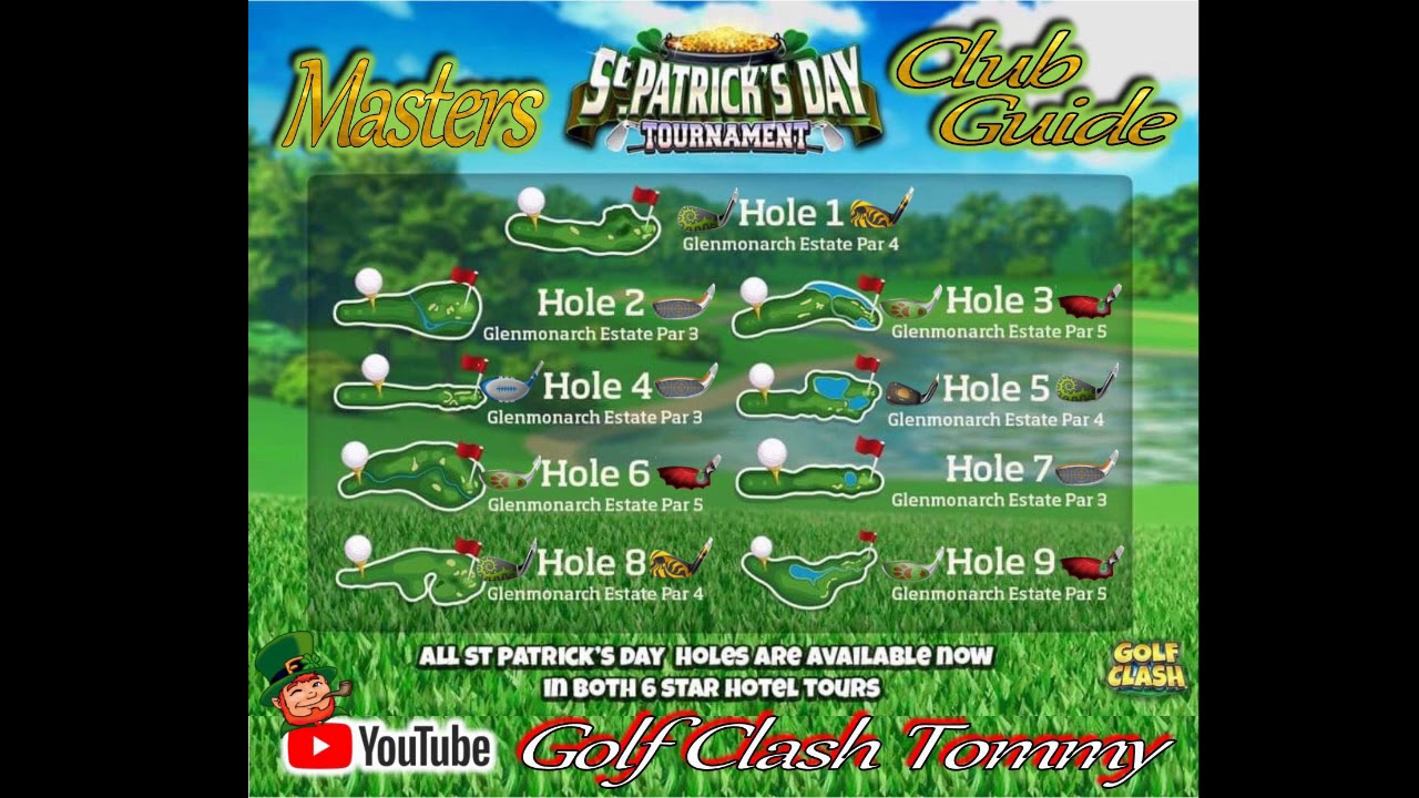 Golf Clash tips, CLUBGUIDE - St Patricks Day tournament, Masters division! tutorialspoint