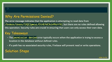 Resolving Permission Denied Errors in Firebase