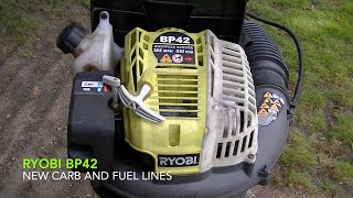 Ryobi BP42 leaf blower carb and fuel line replacement