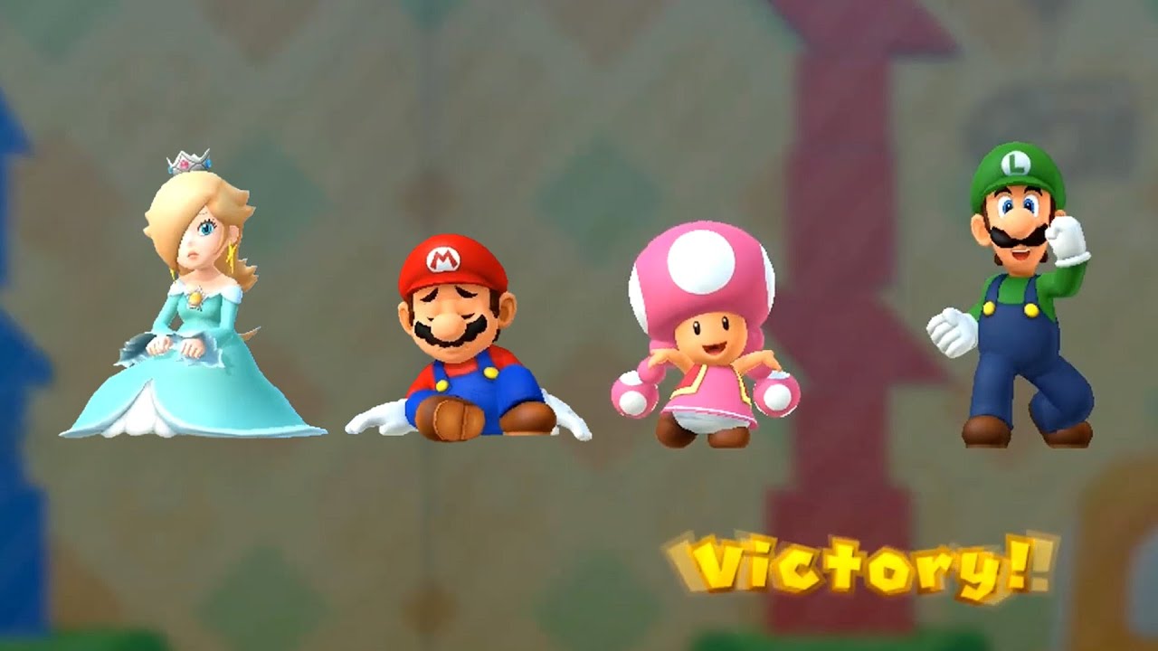 Mario Party 10 SHORT Minigames: Rosalina vs Mario vs Toadette vs Luigi