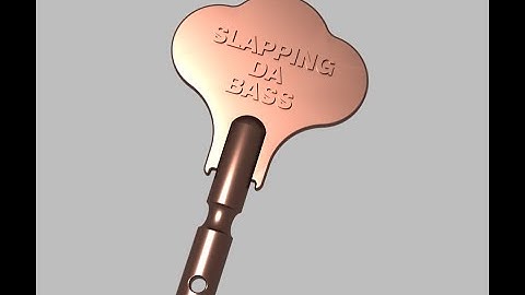 How to create a bass guitar tunning key keychain with design spark mechanical