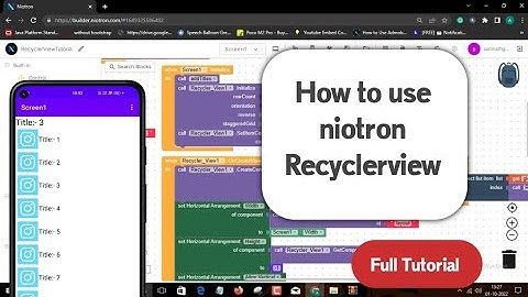 How to use Niotron Recyclerview component in hindi