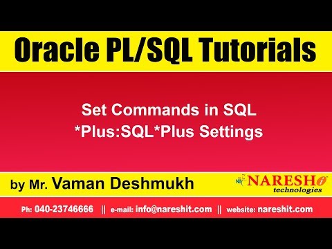 Video: Care este o comandă SQL * Plus?