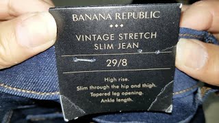 ASMR BANANA REPUBLIC Vintage Stretch Slim Jean &amp; Cargo Pants