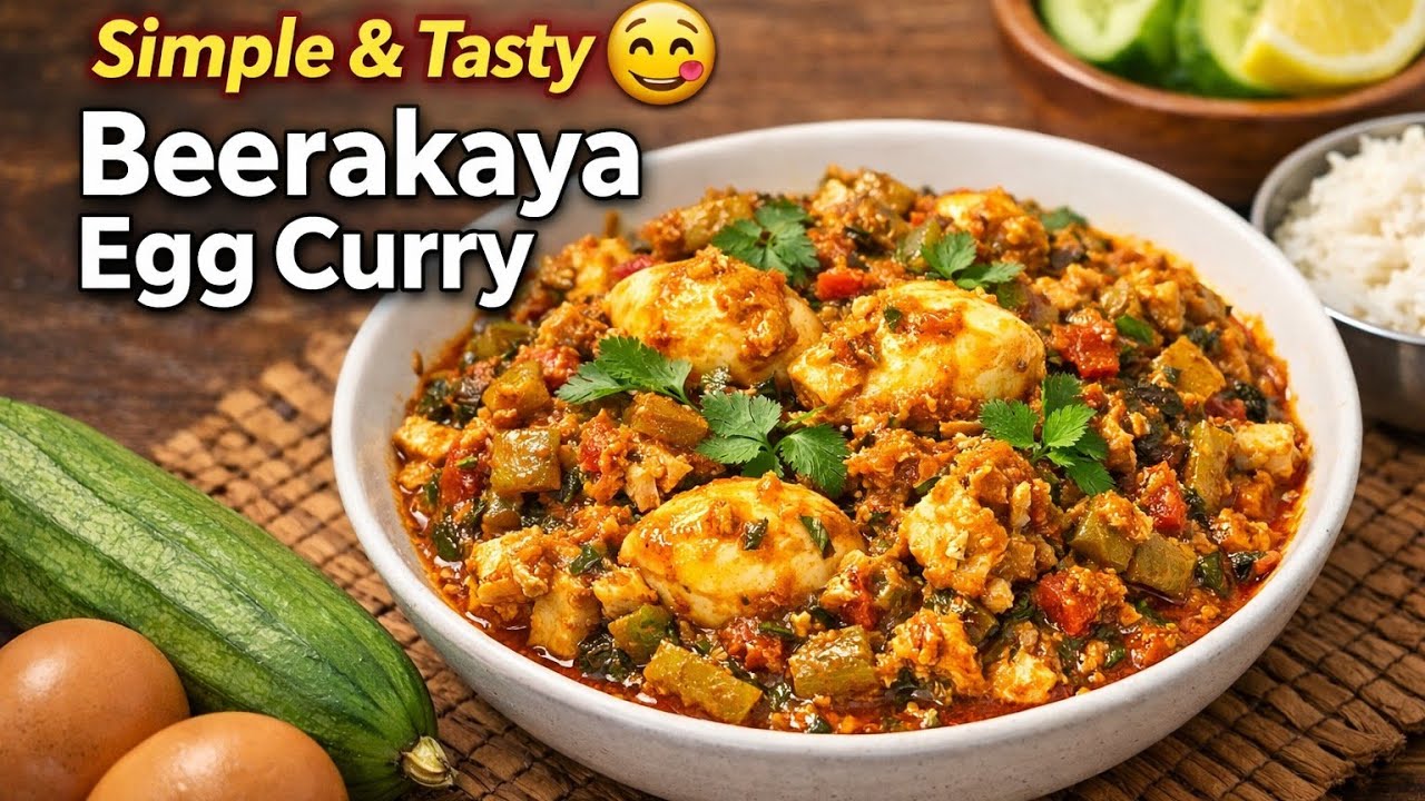 🥚🥒 రుచికరమైన బీరకాయ ఎగ్ కర్రీ | Simple & Tasty Simple & Tasty Beerakaya Egg Curry Telugu Recipe