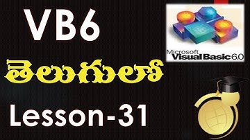 introduction to files in vb6 - Telugu-Lesson-31