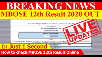 LIVE- Meghalaya HSSLC Result 2020 | How to check MBOSE HS Arts Result 2020 ONLINE | HSSLC 12 result
