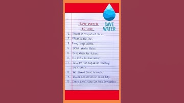 10 Lines Essay  On Save Water In English/lines essay on save water in english#savewater#10lines ..