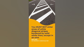UK Highway Code Rule 130: Areas of White Diagonal Stripes