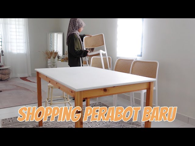 Shopping Perabot !! Mini Ikea Haul , Meja Makan Baru class=