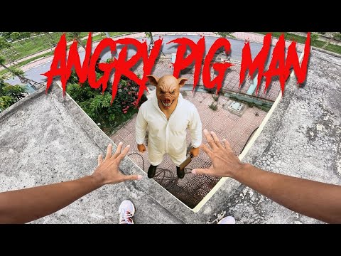 PARKOUR POV VS ANGRY PIG MAN IN REAL LIFE 7 0 BUBBLES HEYHO FILM
