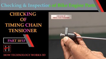 Checking the Timing Chain Tensioner of the Yamaha SZ R Engine.