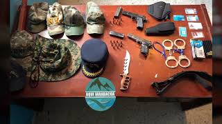 Dican y Policía Preventiva realizan allanamiento e incautan armas y pertrechos militares.