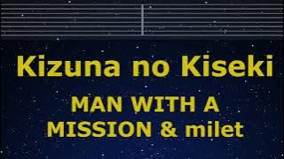 Karaoke♬ Kizuna no Kiseki - MAN WITH A MISSION & milet 【No Guide Melody】 Lyric Damon Slayer