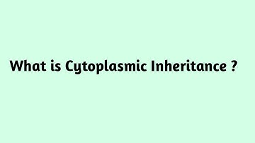 What is Cytoplasmic Inheritance ?