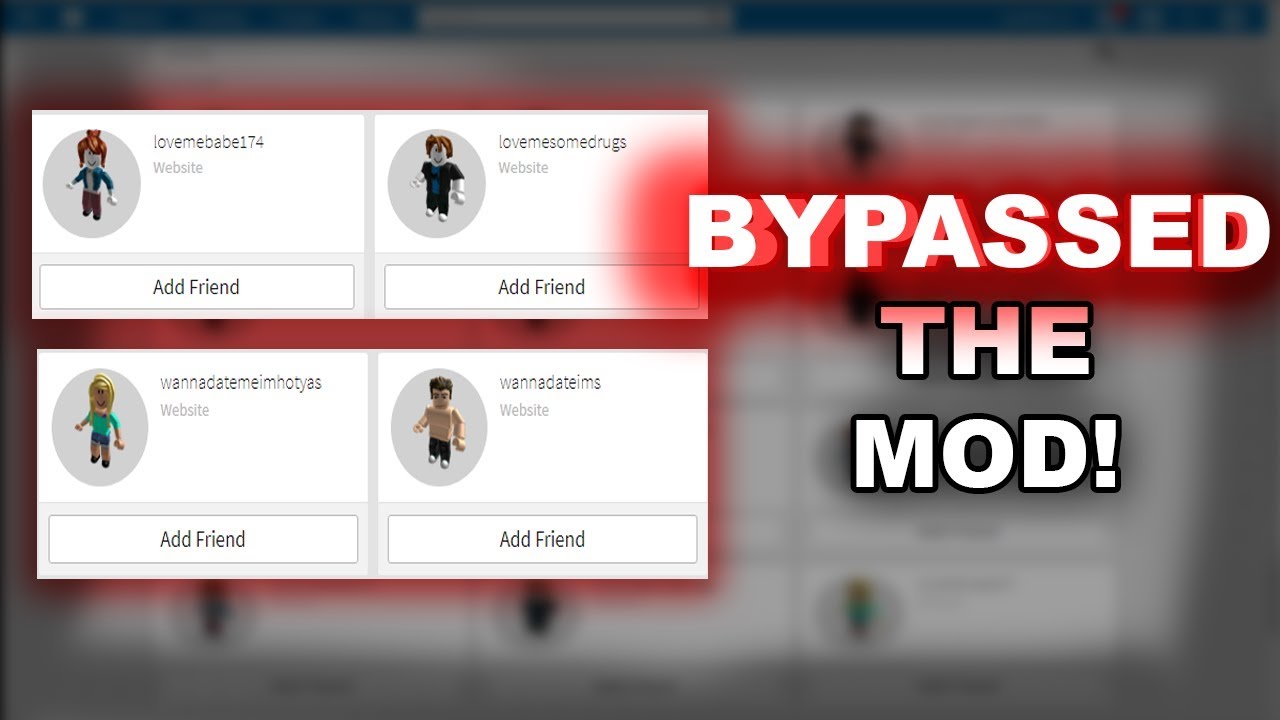 Roblox Usernames That Bypassed The Roblox Moderation Youtube