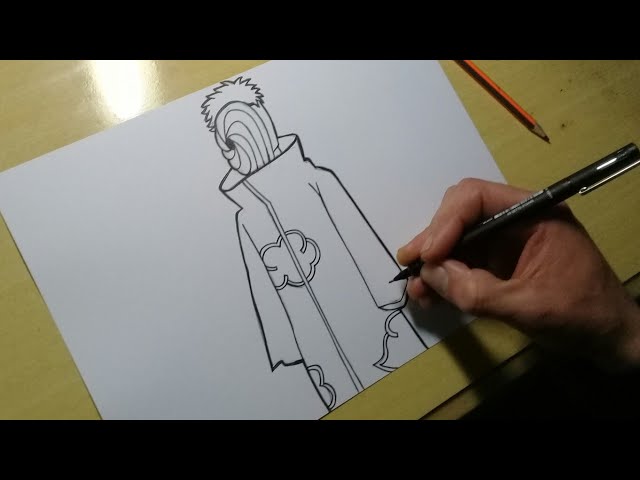 TUTORIAL COMO DESENHAR o OBITO CHIBI passo a passo 