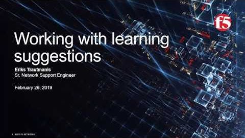 BIG IP ASM Learning Suggestion