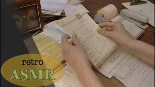 Sorting Vintage Tax Documents * ASMR * Writing on a Clipboard (No Talking) screenshot 4