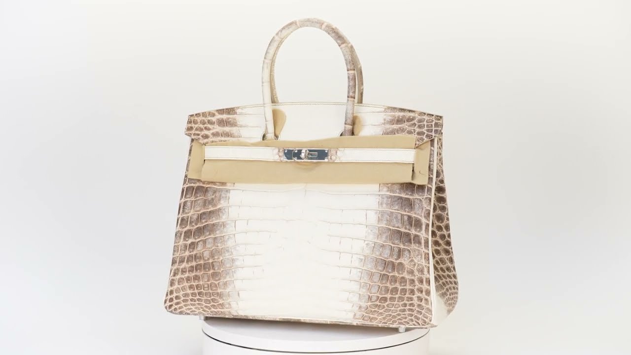 NEW HERMES 25 BLANC HIMALAYAN KELLY HIMALAYA WHITE CROCODILE BAG