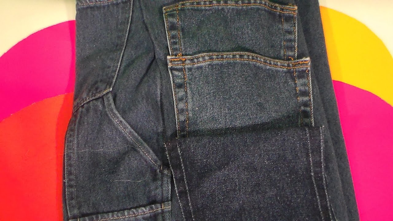 How to add pockets to your blue jeans - YouTube