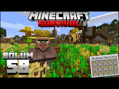 POLENLENMİŞ ARILI YENİ BUĞDAY FARMI !! (Sınırsız Buğday ve Kemik Tozu)┇Minecraft Survival ▹Bölüm 58