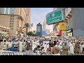 شاهد زحمة العمرة في المسجد الحرام وأجمل جولة في شارع الغزة 