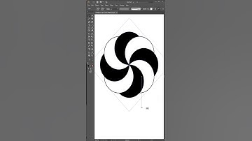 Black & White Overlapping Art Design Adobe Illustrator #agdesigner #shortsfeed #illustratorshorts