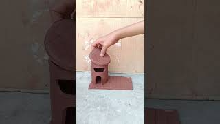 How to make beautiful miniature clay house 😱#shorts