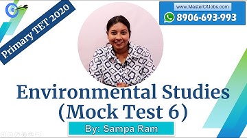 Mock Test 6 | EVS | MCQ (Top 10 Questions) - WB Primary TET 2020 | Master Of Jobs