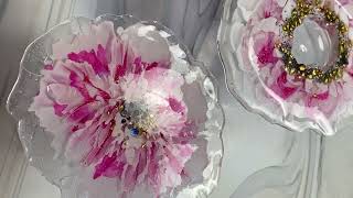 видео: Заливка эпоксидной смолой Эффект Цветок картинка: Заливка эпоксидной смолой Эффект Цветок