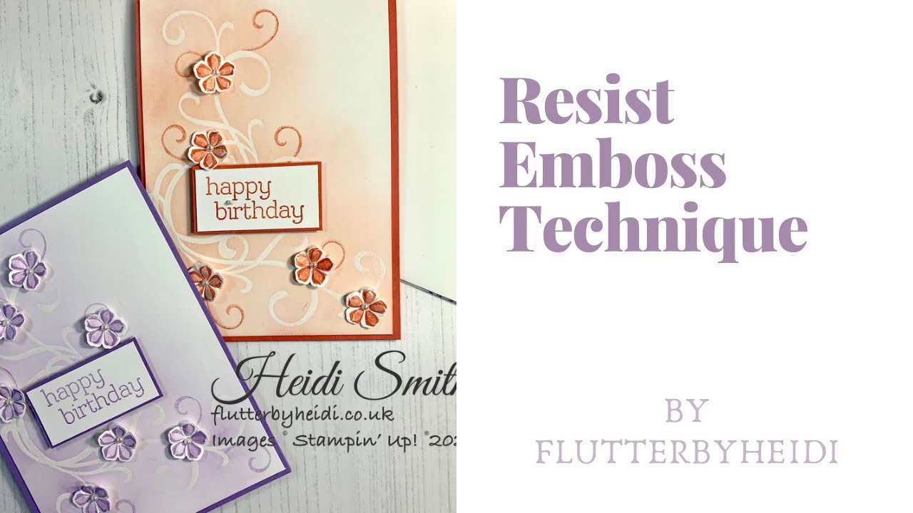 Technique Tuesday Emboss Resist with Stampin up Sentimental Swirls ...