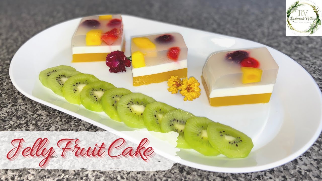How to Make a Fruit Jelly Cake NO GELATIN Easy Dessert in Under 10
