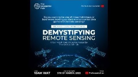 Demystifying Remote Sensing week 4