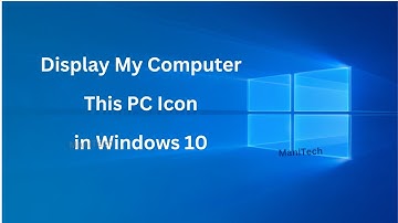 🔥How To Display My Computer / This PC Icon in Windows 10 Desktop 🔥This PC/My Computer Icon Missing