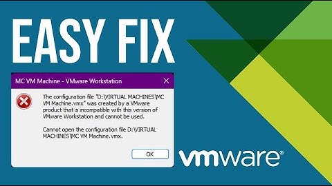 Vmware can not open configuration file - EASY FIX #how #howto #vmware