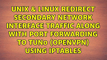 Redirect secondary network interface traffic along with port forwarding to tun0 (OpenVPN) using...