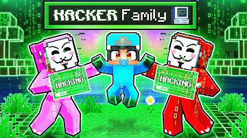 Having a HACKER FAMILY in Minecraft!
